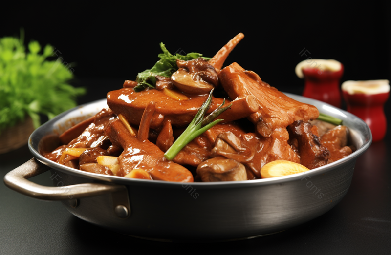 特色美食炒鸡肉类黑背景拍摄,高清,摄影图,摄影图片,图片大全,摄影图免费下载